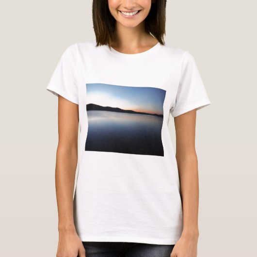 T-shirt Coucher de soleil sur le lac Arrowhead (Devant)