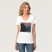T-shirt Coucher de soleil sur le lac Flathead dans la chem (Devant entier)