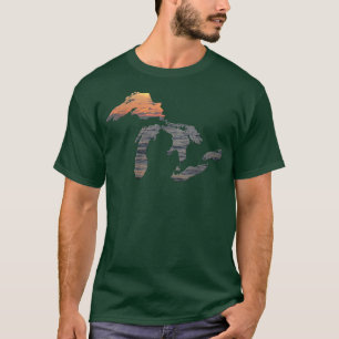 T-shirt Coucher de soleil sur le lac Supérieur Tee