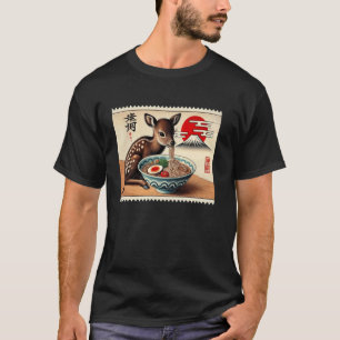 T-shirt Coucher de soleil sur le mont Fuji japonais Timbre