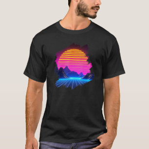 T-shirt Coucher de soleil sur le paysage de Canyon et Grid
