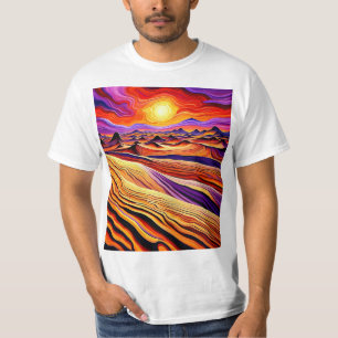 T-shirt Coucher de soleil sur le paysage du désert 1