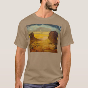 T-shirt Coucher de soleil sur Monument Valley, par Gary Po
