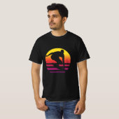 T-shirt Coucher de soleil surfeur Rétro (Devant entier)
