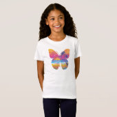 T-Shirt Coucher de soleil tropical papillon (Devant entier)