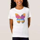 T-Shirt Coucher de soleil tropical papillon (Devant)