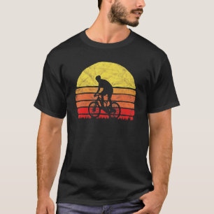 T-shirt Coucher de soleil Vélo de montagne vintage Biker e