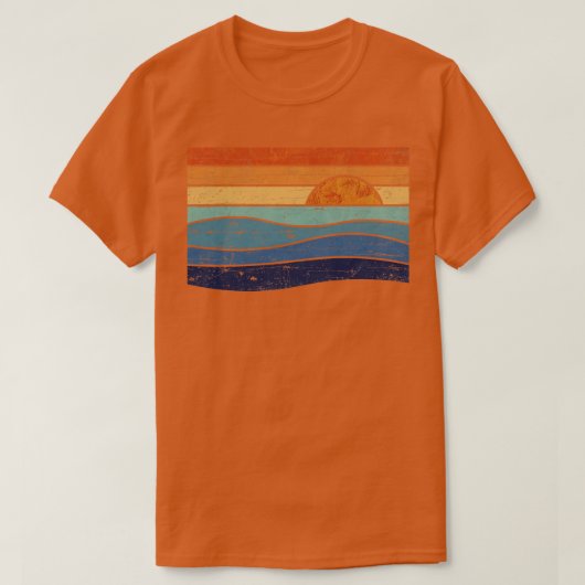 T-shirt Coucher de soleil vintage (Design devant)