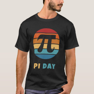 T-shirt Coucher de soleil vintage 3.14 Joyeux Jour Pi