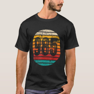 T-shirt Coucher de soleil Vintage 985 en détresse Code rég