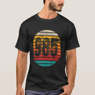 T-shirt Coucher de soleil Vintage 985 en détresse Code rég