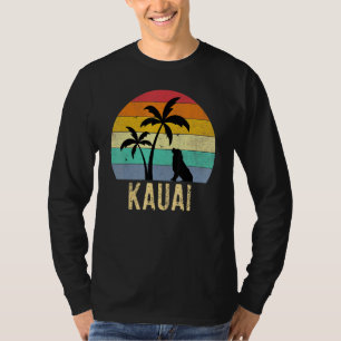 T-shirt Coucher de soleil vintage à Kauai Hawaï avec des p