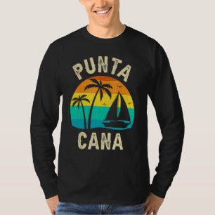 T-shirt Coucher de soleil vintage à Punta Cana pour les va