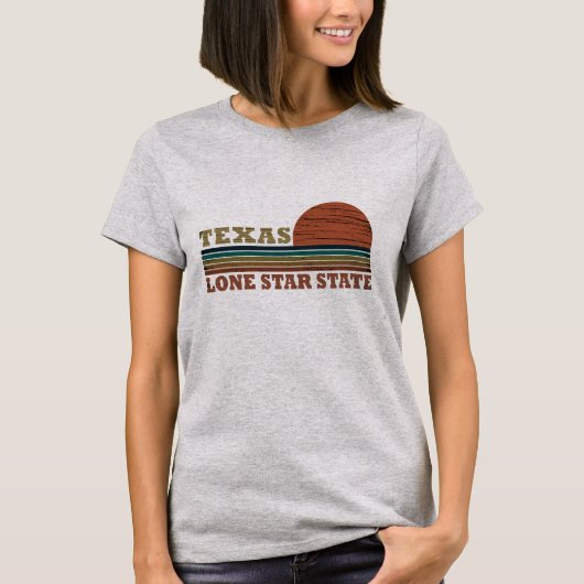 T-shirt Coucher de soleil vintage au Texas (Devant)