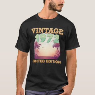 T-shirt Coucher de soleil vintage de palmier en 1972 50 an