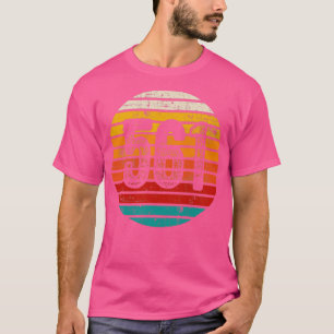 T-shirt Coucher de soleil Vintage en détresse 561 Code rég