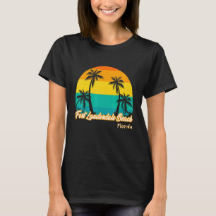 T-shirt Coucher de soleil vintage Fort Lauderdale Beach FL