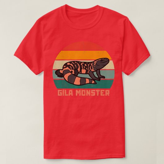 T-shirt Coucher de soleil Vintage Gila Monster (Design devant)