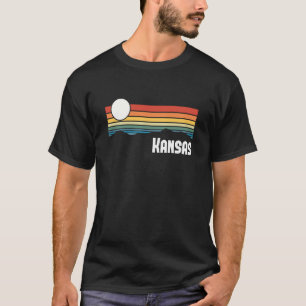 T-shirt Coucher de soleil vintage Kansas années 80 été rét