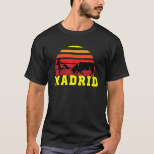 T-shirt Coucher de soleil vintage Madrid Espagne Bullfight