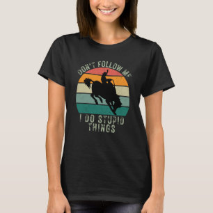 T-shirt Coucher de soleil vintage Ne me suivez pas Je fais
