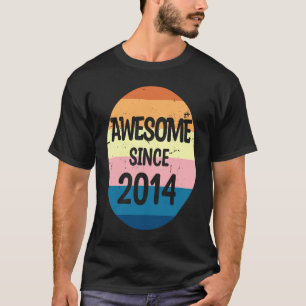 T-shirt Coucher de soleil vintage stupéfiant depuis 2014 A