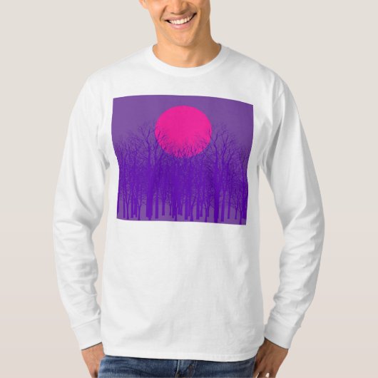T-shirt Coucher de soleil violet (Devant)