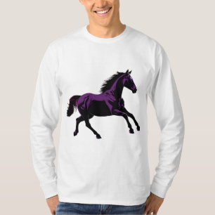 T-shirt Coucher du soleil - Cheval + Décor nature
