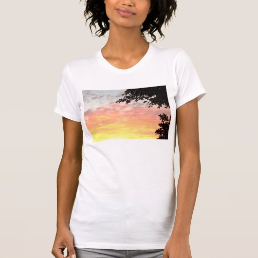 T-shirt Coucher du soleil coloré (Devant)