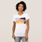 T-shirt Coucher du soleil coloré (Devant entier)