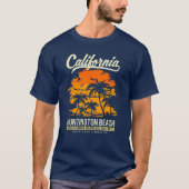 T-shirt Coucher du soleil de Huntington Beach la (Devant)