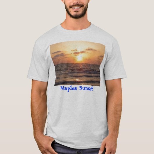T-shirt Coucher du soleil de Naples (Devant)
