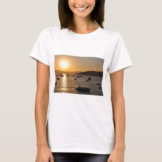 T-shirt Coucher du soleil de ponsa de Père Noël (Devant)