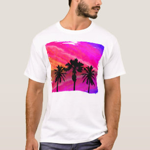 T-shirt Coucher du soleil de trois paumes