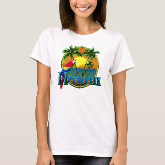 T-shirt Coucher du soleil d'Hawaï (Devant)