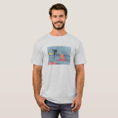 T-shirt "coucher du soleil méditerranéen" (Devant entier)