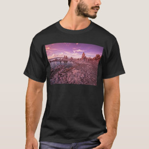 T-shirt coucher du soleil mono de lac