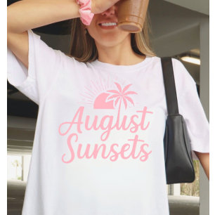 T-shirt Couchers de soleil d'août Palmier Été