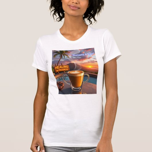 T-shirt Couchers de soleil et Sièges (Devant)