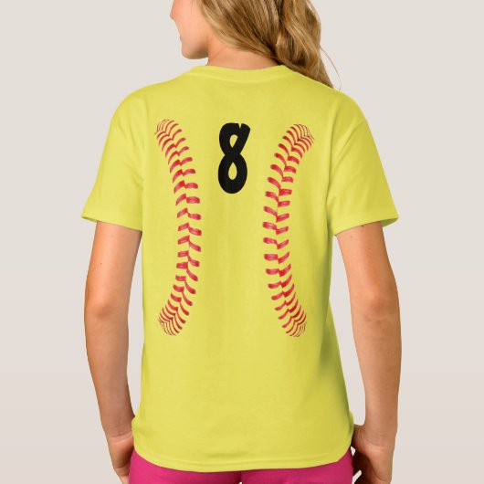 T-shirt Couches de softball rapide avec Joueur Jersey Numé (Dos)