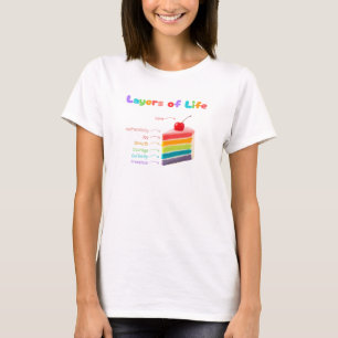 T-shirt Couches de vie - Gâteau arc-en-ciel de croissance