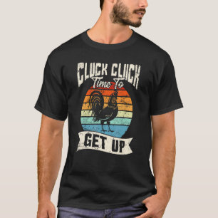 T-shirt Coucou l'heure de se lever Amour de poulet Poulet