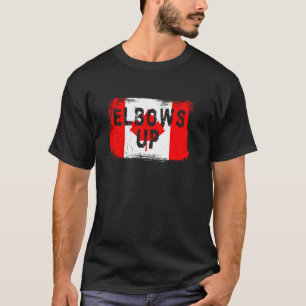 T-shirt Coudes Up Canada Drapeau Hockey Humour Fière Can