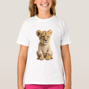 T-shirt Coudeuse Mignon Lionceau Enfants