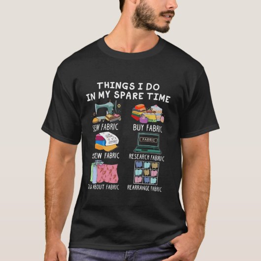 T-shirt Coudre des bouchons que je fais pendant mon temps (Devant)