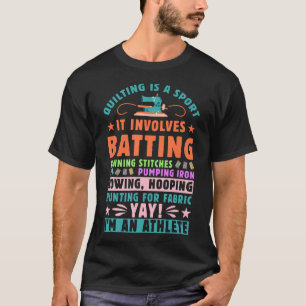 T-shirt Coudre est un sport drôle dictons quilt couturière