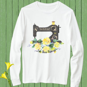 T-shirt Coudre Fantaisie Vintage Florale Jaune