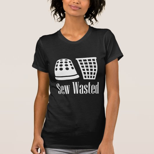 T-shirt Coudre gaspillé Couture et boisson (Devant)