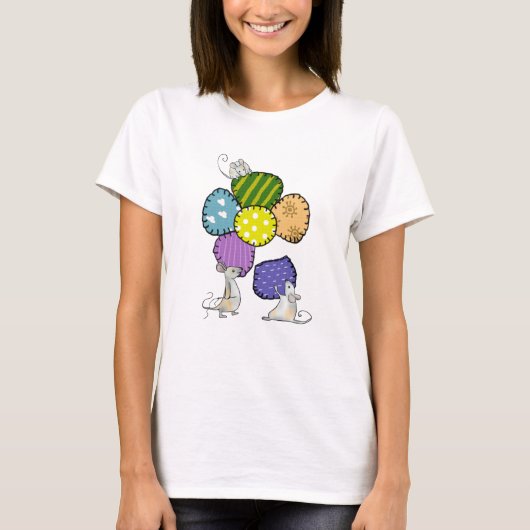 T-shirt Coudre les fleurs (Devant)