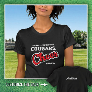 T-shirt Cougars Junior Junior de Black Tomball Cheer 2023-